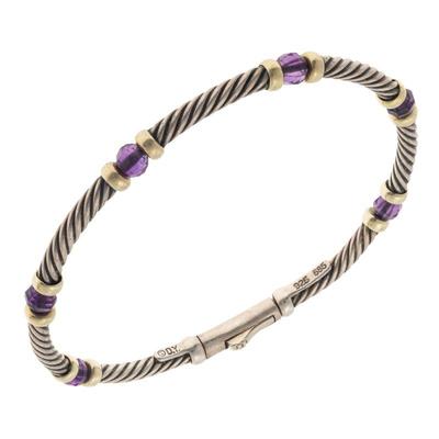 Amethyst, Sterling Silver Station Bracelet, David Yurman