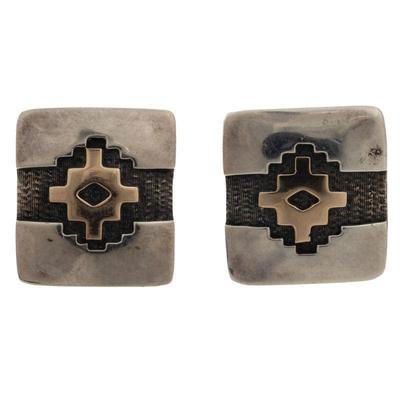 Pair of 14k, Sterling Silver Cufflinks, James Reid
