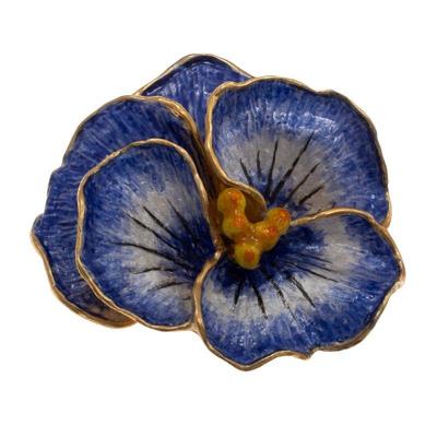 Enamel, 18k Pansy Pin, Tiffany & Co.