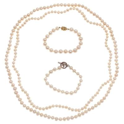 Collection of Freshwater Cultured Pearl Necklaces and Bracelets