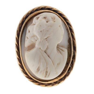 Cameo, 14k Yellow Gold Ring
