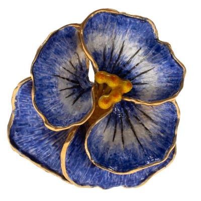 Enamel, 18k Pansy Pin, Tiffany & Co.