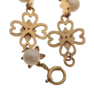 Cultured Pearl, 9k Yellow Gold Bracelet