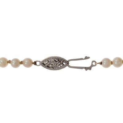 Graduated Cultured Pearl, 14k White Gold Necklace