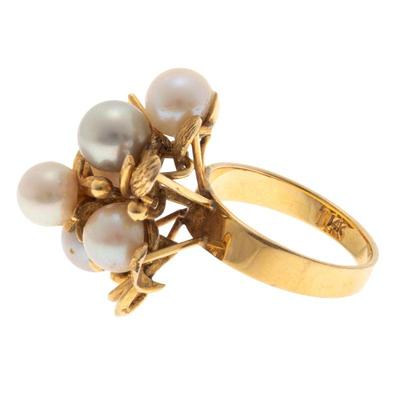 Cultured Pearl, 14k Yellow Gold Ring