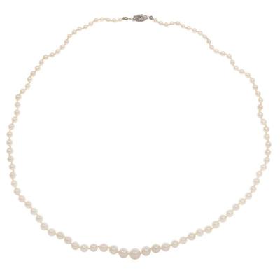 Cultured Pearl, 10k White Gold Necklace