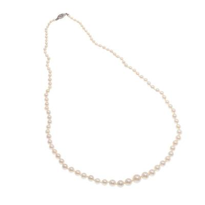 Cultured Pearl, 10k White Gold Necklace