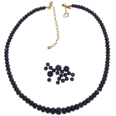Sapphire, 14k Yellow Gold Necklace