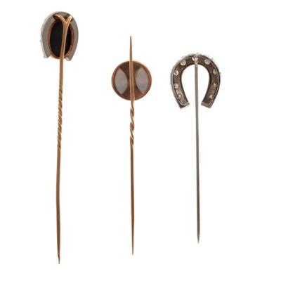 Collection of Three Equestrian-Themed Stickpins