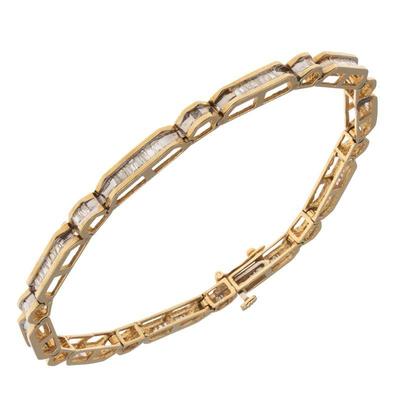 Diamond, 14k Yellow Gold Bracelet