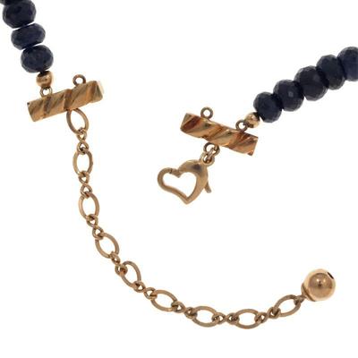 Sapphire, 14k Yellow Gold Necklace