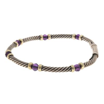 Amethyst, Sterling Silver Station Bracelet, David Yurman