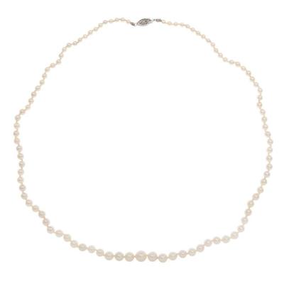Cultured Pearl, 10k White Gold Necklace