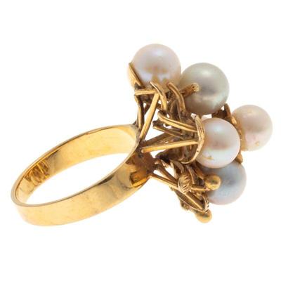 Cultured Pearl, 14k Yellow Gold Ring