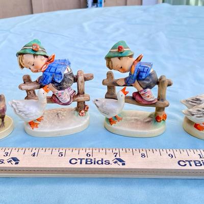 Vintage Goebel Hummel Figurines – Farmyard Friends & Goose Encounter Collection (Set of 4)