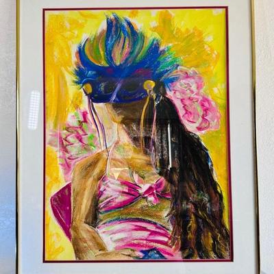 Framed Original Pastel Portrait
