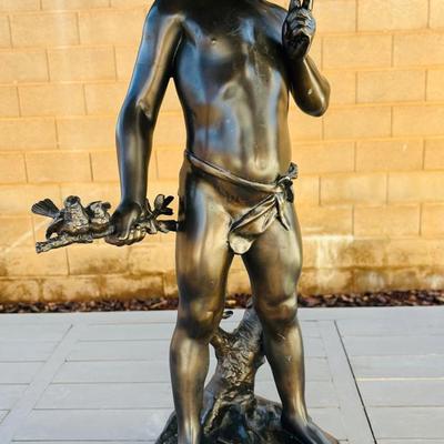 Mid-Century Patinated Bronze Sculpture – After Auguste Moreau (1834–1917)
