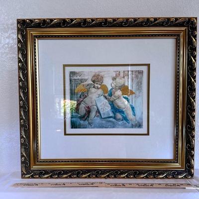 Golden Cherubs with Sketchbook – Limited Edition Signed Print