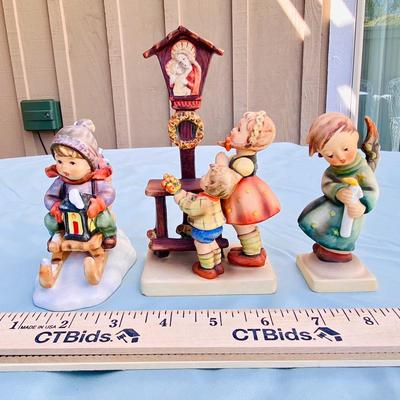 Vintage Hummel Figurines – Winter, Angel, and Madonna Scenes (Set of 3)