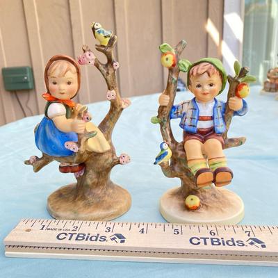 Vintage Hummel Goebel Figurines - Apple Tree Boy & Girl - Germany