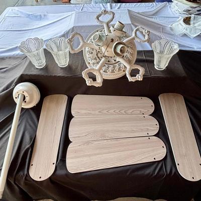 Vintage Encon Ceiling Fan & Lights 