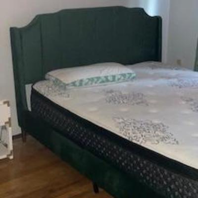 Upholstered headboard and newer mattress 