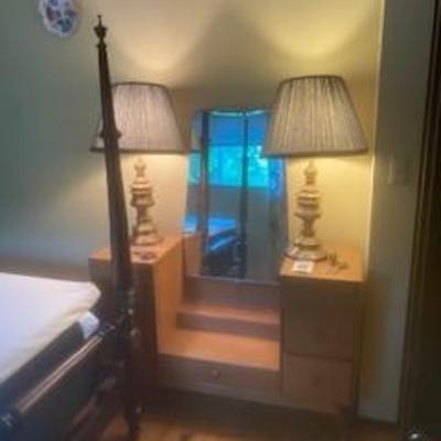 Vanity set and table lamps