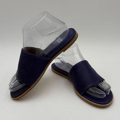 Purple-Blue Leather Sandals - Eileen Fisher - Appear New