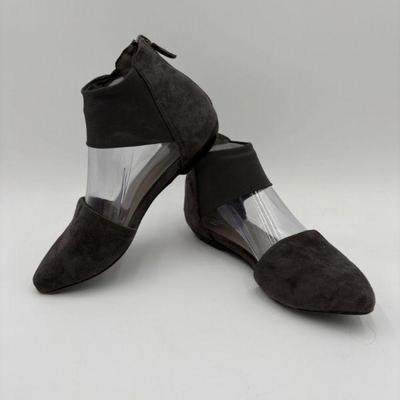 Low Grey Suede Dress Shoes - Eileen Fisher