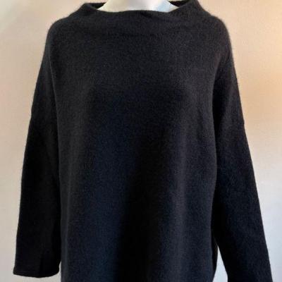Thick Black Cashmere Sweater - Eileen Fisher