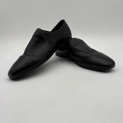 Black Italian Leather Flats - Aquatalia