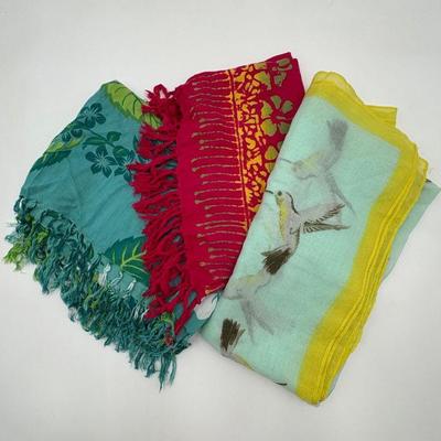 Colorful Scarf Trio - Various Makers