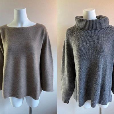 Cotton & Cashmere Sweater Pair D - Eileen Fisher/Old Navy