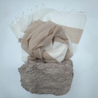Neutral Scarf Pair - Eileen Fisher - New w/ Tag