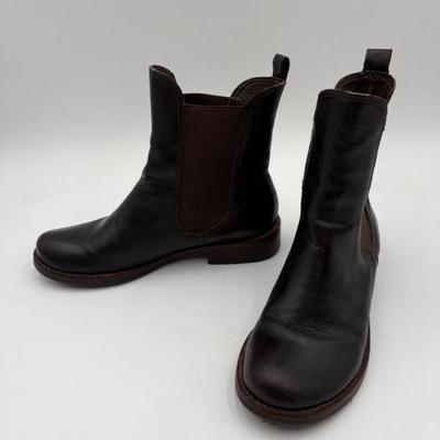 Deep Brown Leather Ankle Boots