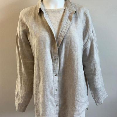 Beige On Beige Cotton & Linen Duo - Eileen Fisher