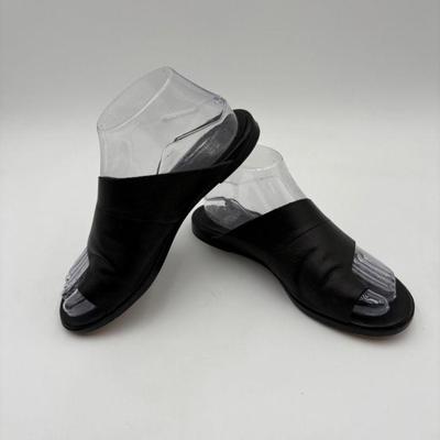 Black Slide-In Sandals - Eileen Fisher