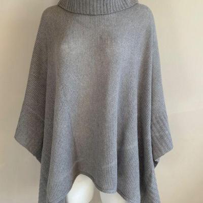Dove Grey Cashmere Poncho/Wrap - Eileen Fisher