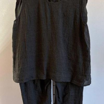 Linen Check Set - Eileen Fisher