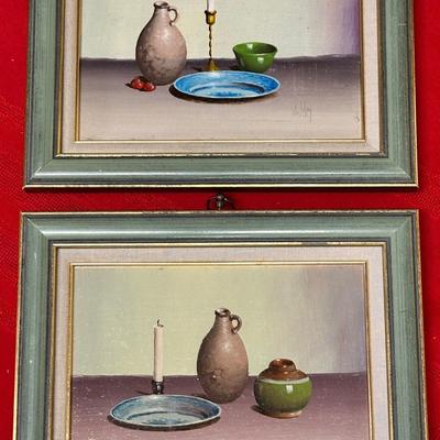 BO020 - Two Still Life Paintings by V. Weley

