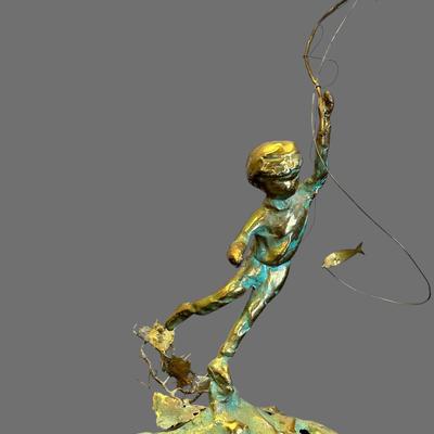 BO105 - Malcolm Moran Large Bronze Figural Modernist Sculpture
