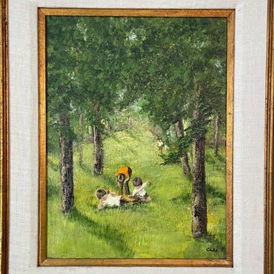 BO008 - Children in Forest By Phyllis Cubb (Cubbison)
