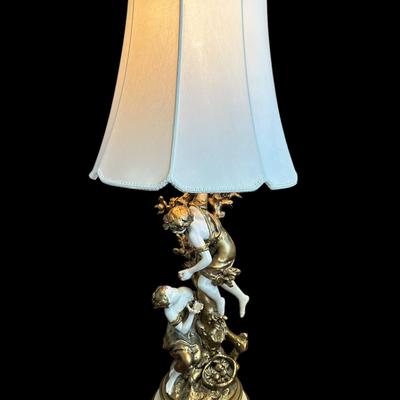 BO109 - Antique L & F Moreau Signed Classical Figural Lamp
