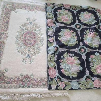 Wool And Needle Point Area Rug 
