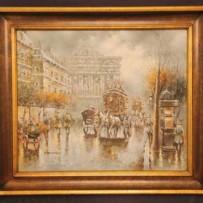 Oil Framed Canvas Original Painting by E. Arong