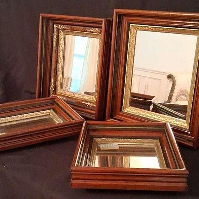 Wood Shadow Box Mirrors
