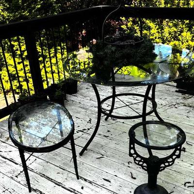 Wrought Iron Tables With Glass Tops