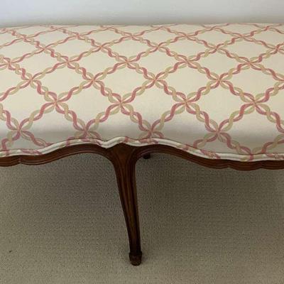 Long Padded Victorian Style Bench