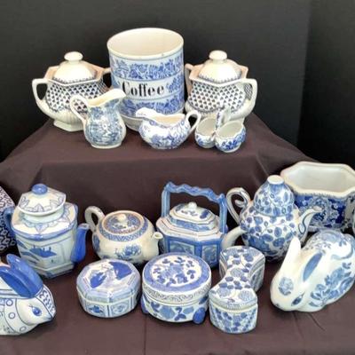 Blue And White Tea Pots And More