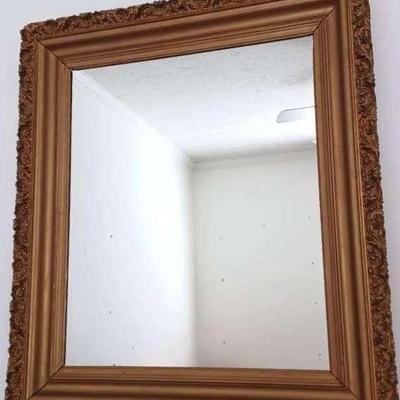 Large 35x40 Gold Ornate Mirror